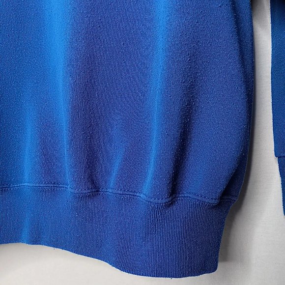 Vintage Looney Tunes Christmas Taz Santa Ho Ho Ho L Sweatshirt Blue Tultex USA - Picture 11 of 16